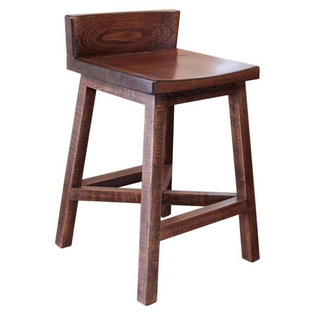 24" Wooden Stool - Pueblo - Image 2