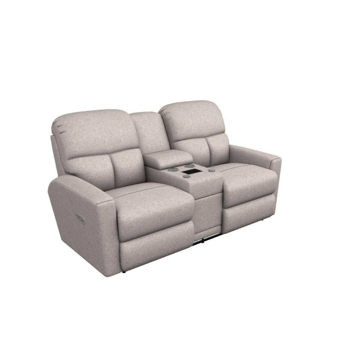 Hawthorn Power Reclining Loveseat W/ Headrest, Lumbar & Console - Image 3