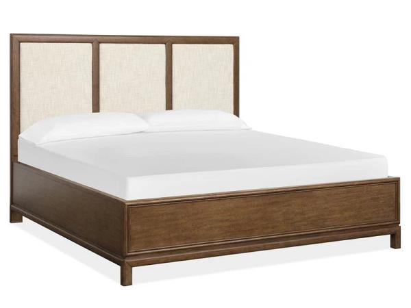 Ridgefield B6436-65 Complete King Panel Bed w/Upholstered Headboard - Image 6