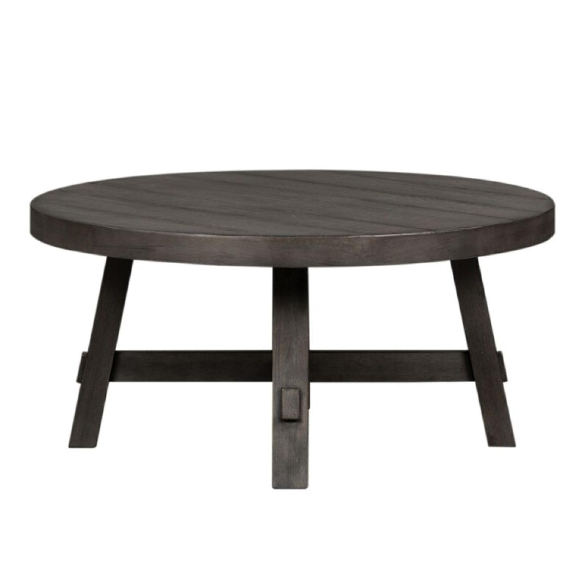 Modern Farmhouse Splay Leg Round Cocktail Table - Image 4