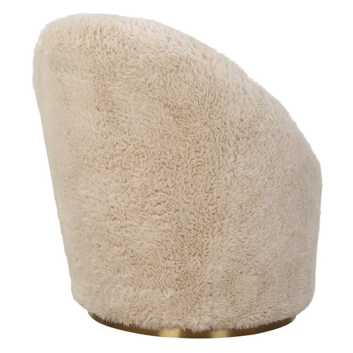Crue Swivel Chair, Sheepskin - Image 7