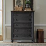 Americana Farmhouse 5 Drawer Chest - Black