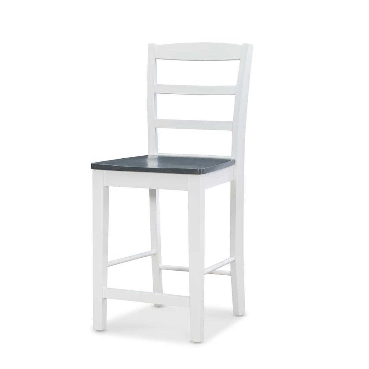 0aae39a148e65811c9e1b58160e5339f Dining Essentials - Madrid Stool in Heather Gray and White - Image 1