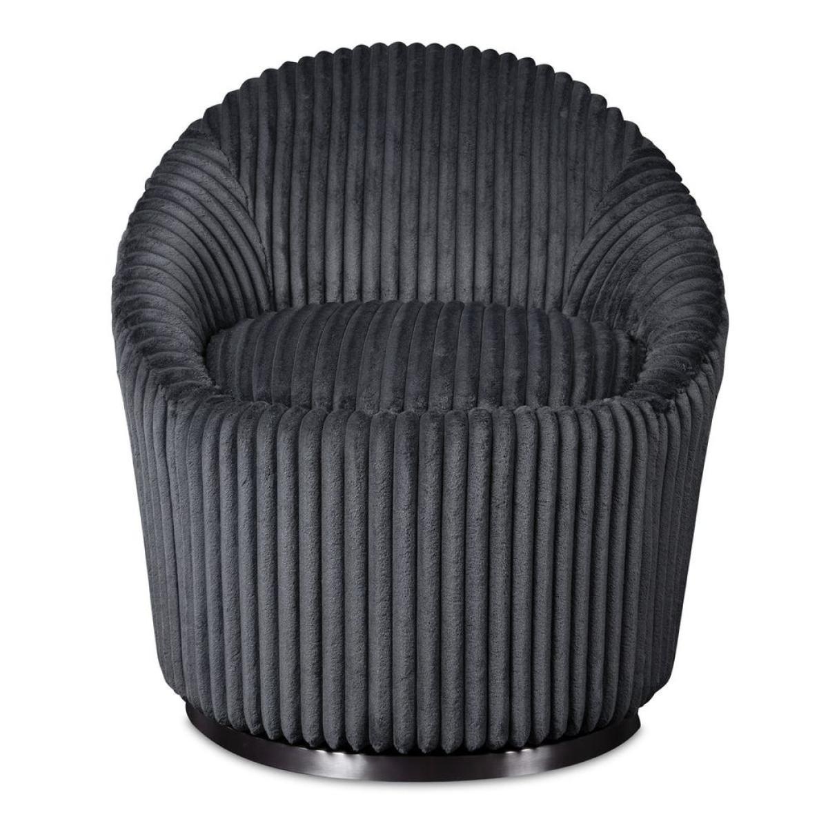 Crue Swivel Chair, Gunmetal - Image 2