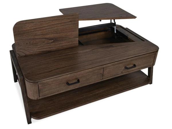 Hallie T6355-50 Lift Top Storage Cocktail Table w/Casters - Image 14