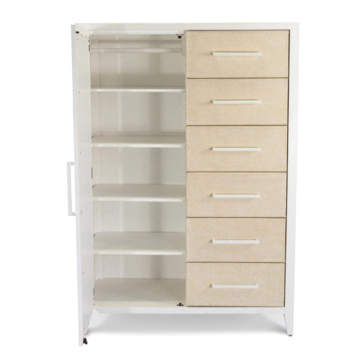 Miramar Woven Mirrored Door Chest - Image 6