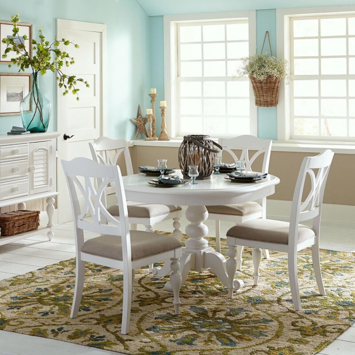 Summer House 5 Piece Pedestal Table Set - Image 2