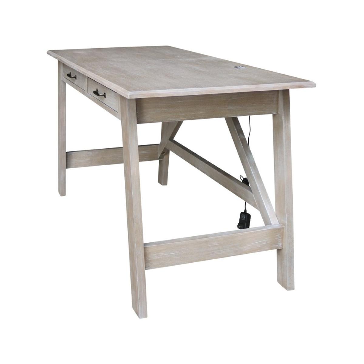 Home Accents - Serendipity Desk in Taupe Gray - Image 5
