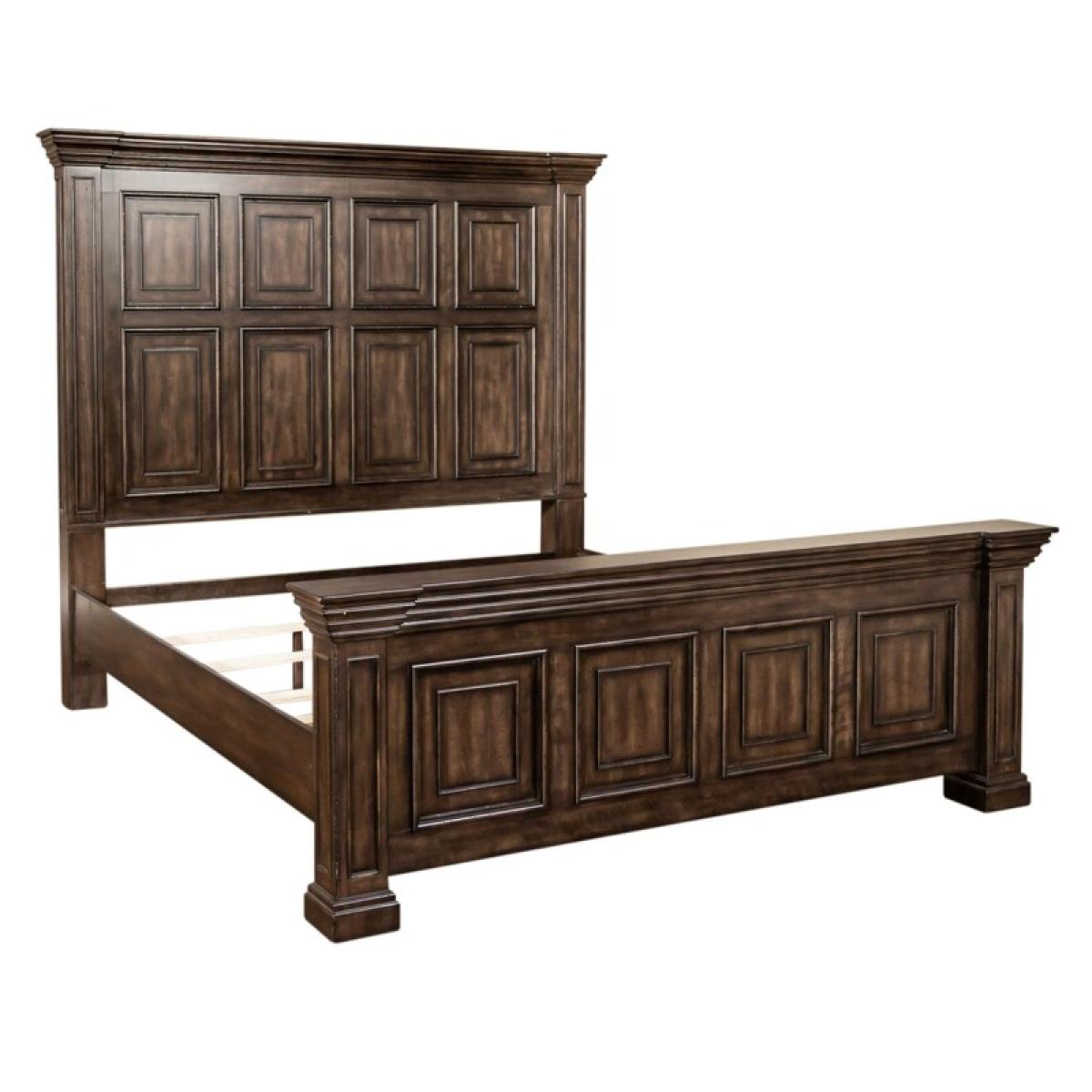 Big Valley King Panel Bed, Dresser & Mirror, Chest - Image 3