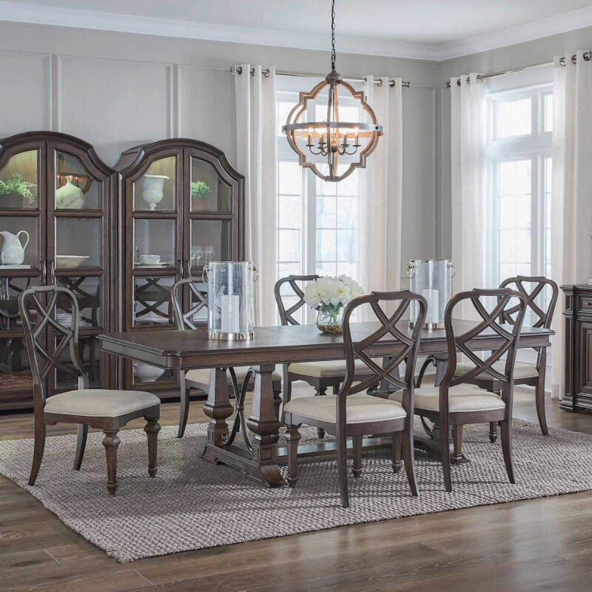 Provence Park 7 Piece Trestle Table Set - Image 2