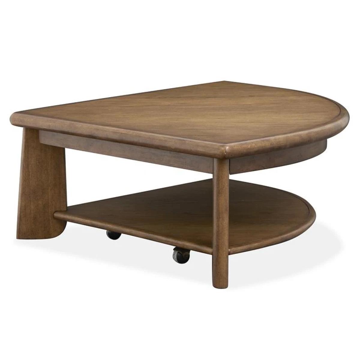 0c46dba0a79d17758e7e8b54dcd50aff Tanner T6354-65 Pie Shaped Lift Top Cocktail Table w/Casters - Image 1