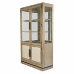Rio Vista Bunching Curio w/ Reversible Panels and Cabinets - Muted Earth Tones Clay Finish