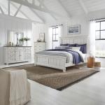 River Place Queen Panel Bed, Dresser & Mirror, Chest