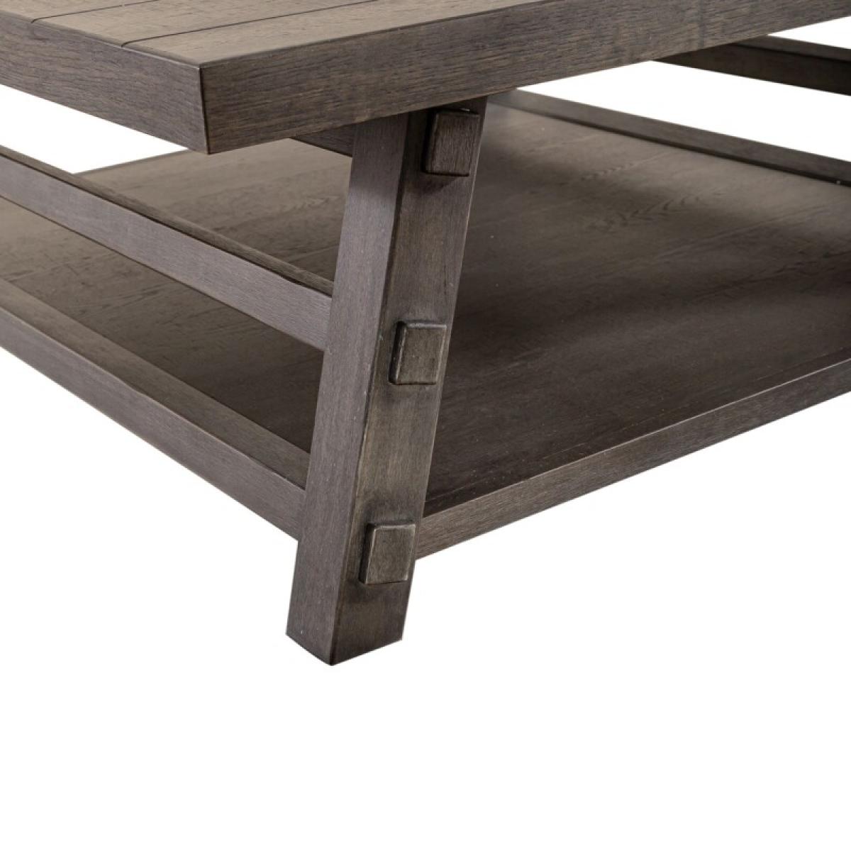Modern Farmhouse Oversized Square Cocktail Table - Image 8