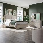 King Panel Bed, Dresser & Mirror