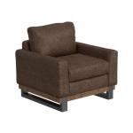 Metal & Wood Base, Armchair - Mita