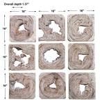 Bahati Wood Wall Decor, Whitewashed, S/9 - Image 9