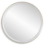 Crofton Lighted Round Mirror, Brass