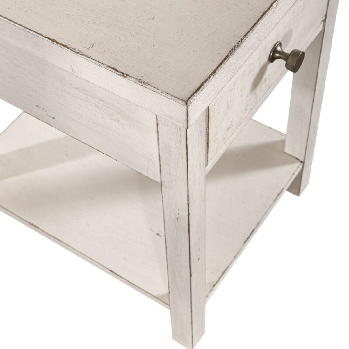 Modern Farmhouse Drawer Chair Side Table - Image 9
