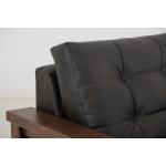 Wooden Frame, Upholstered Loveseat - Walnut - Image 8