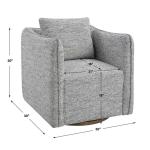 Corben Swivel Chair, Blue - Image 10