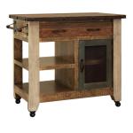 1 Drawer, 1 Mesh Door Kitchen Island - Antique