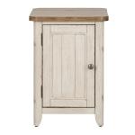 Farmhouse Reimagined Door Chair Side Table w/ Charging Station - Image 3