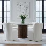 Accent Dining Chair w/ Casters - Ivory - Image 4