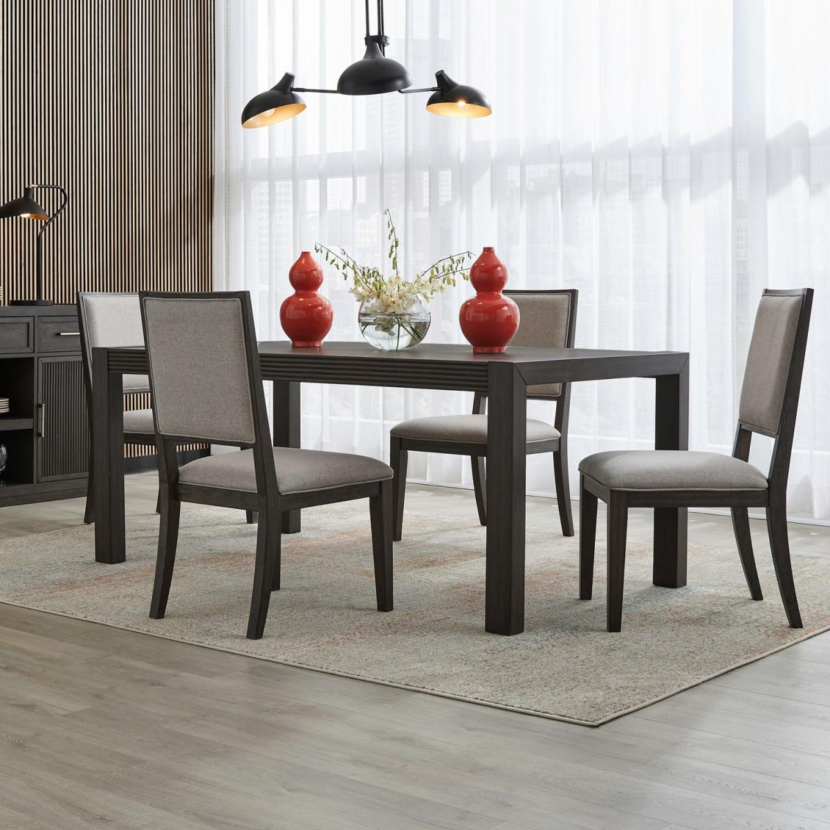 Modern Edge 5 Piece Rectangular Table Set - Image 2