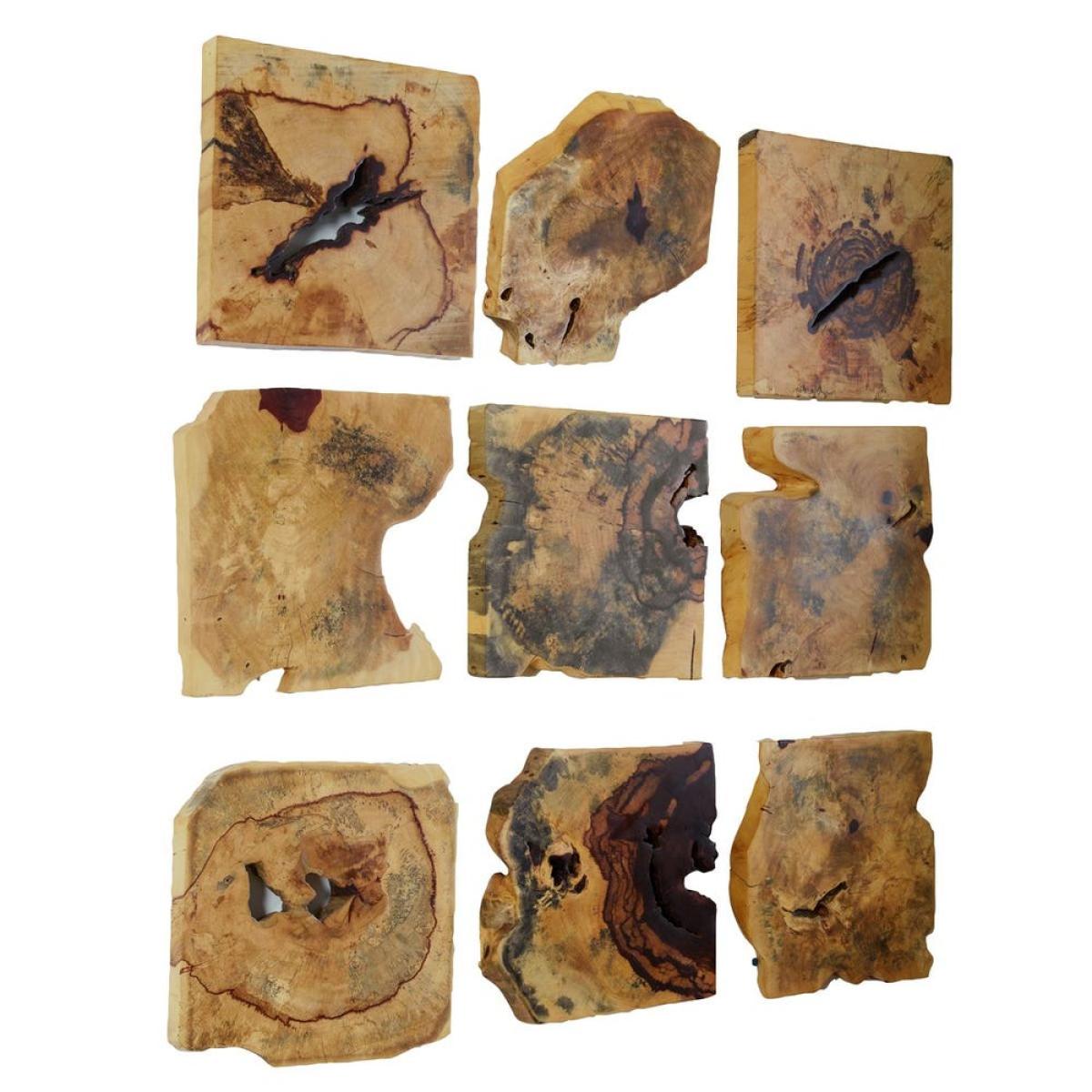 Bahati Wood Wall Decor, Natural, S/9 - Image 6