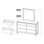 6 Drawer Dresser - Parota Nova - Image 7