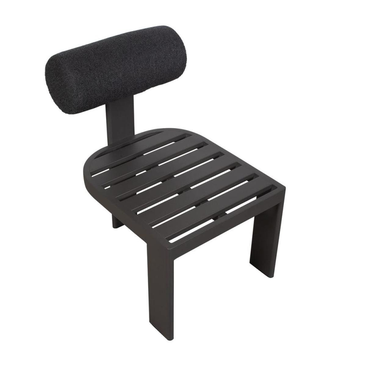 Bolster Back Outdoor Dining Chair, Charcoal - Image 6