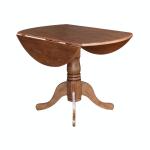 Dining Essentials - Round Drop Leaf Pedestal Table in Bourbon Oak - Image 4