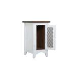 1 Metal Mesh Door Chairside Table - Pueblo - Image 6