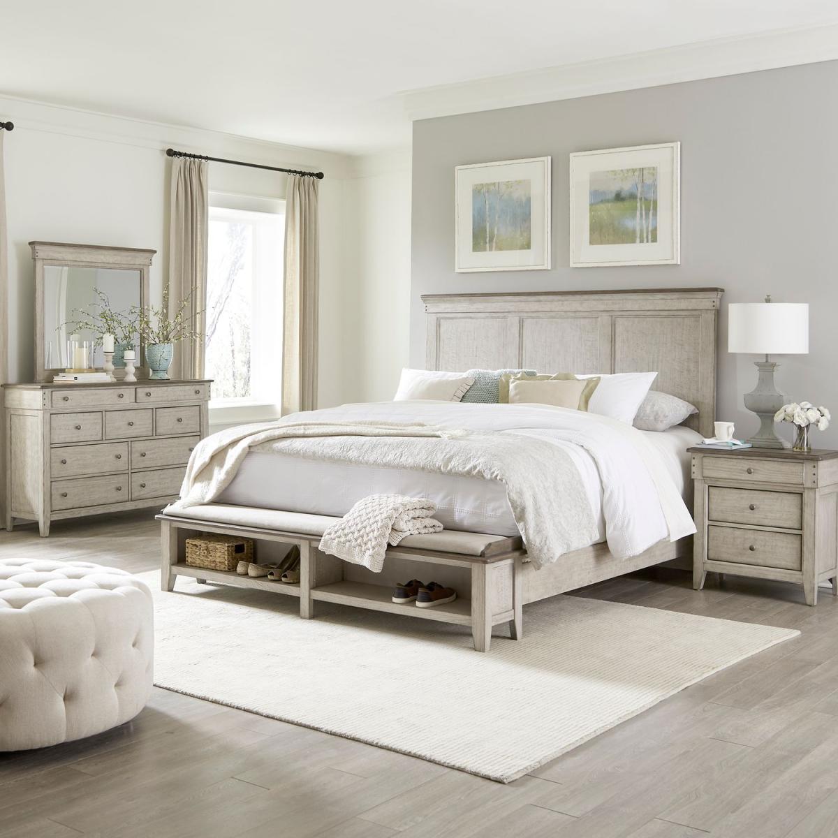 King California Storage Bed, Dresser & Mirror, Night Stand - Image 2