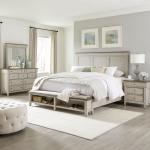 King California Storage Bed, Dresser & Mirror, Night Stand