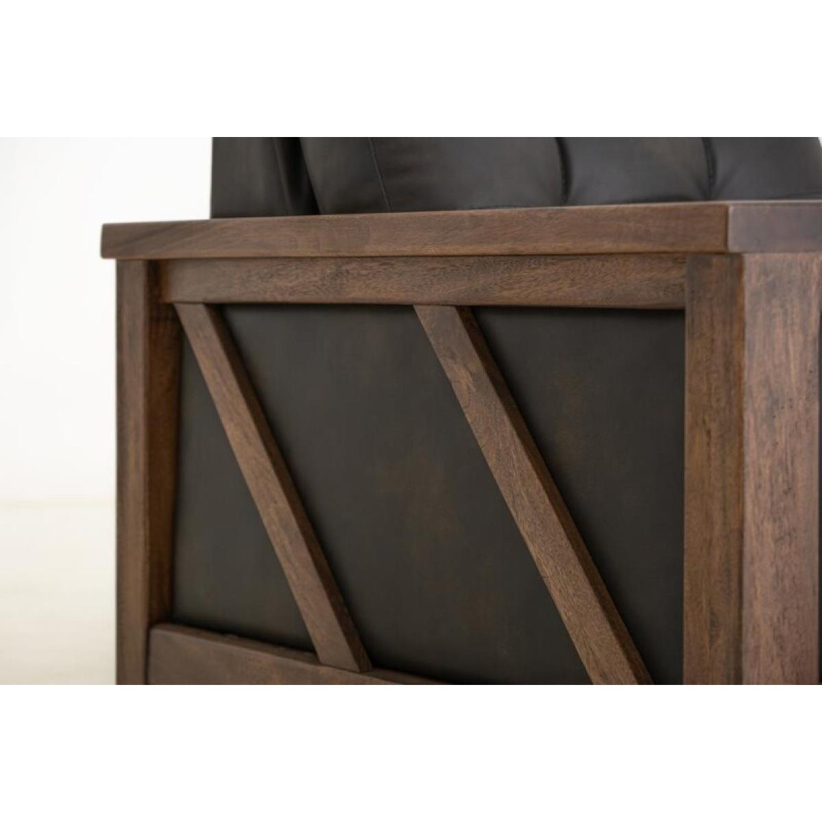 Wooden Frame, Upholstered Loveseat - Walnut - Image 7