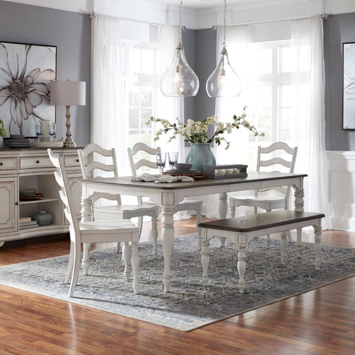 Magnolia Manor 6 Piece Leg Table Set - Image 2