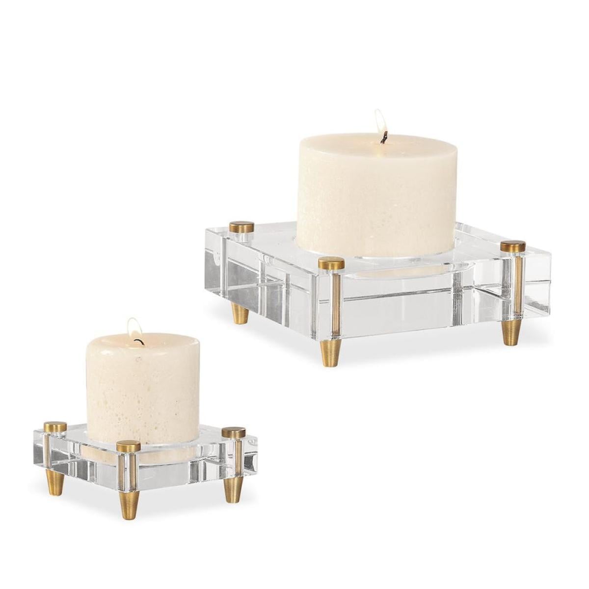 11dbbe4474ce18a89a0a7bbd87a2d1e2 Claire Candleholders, S/2 - Image 1