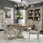 Farmhouse Reimagined 5 Piece Pedestal Table Set