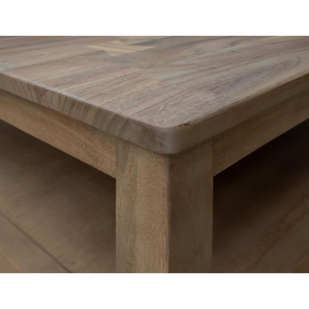Square Cocktail Table - Natural Parota - Image 5