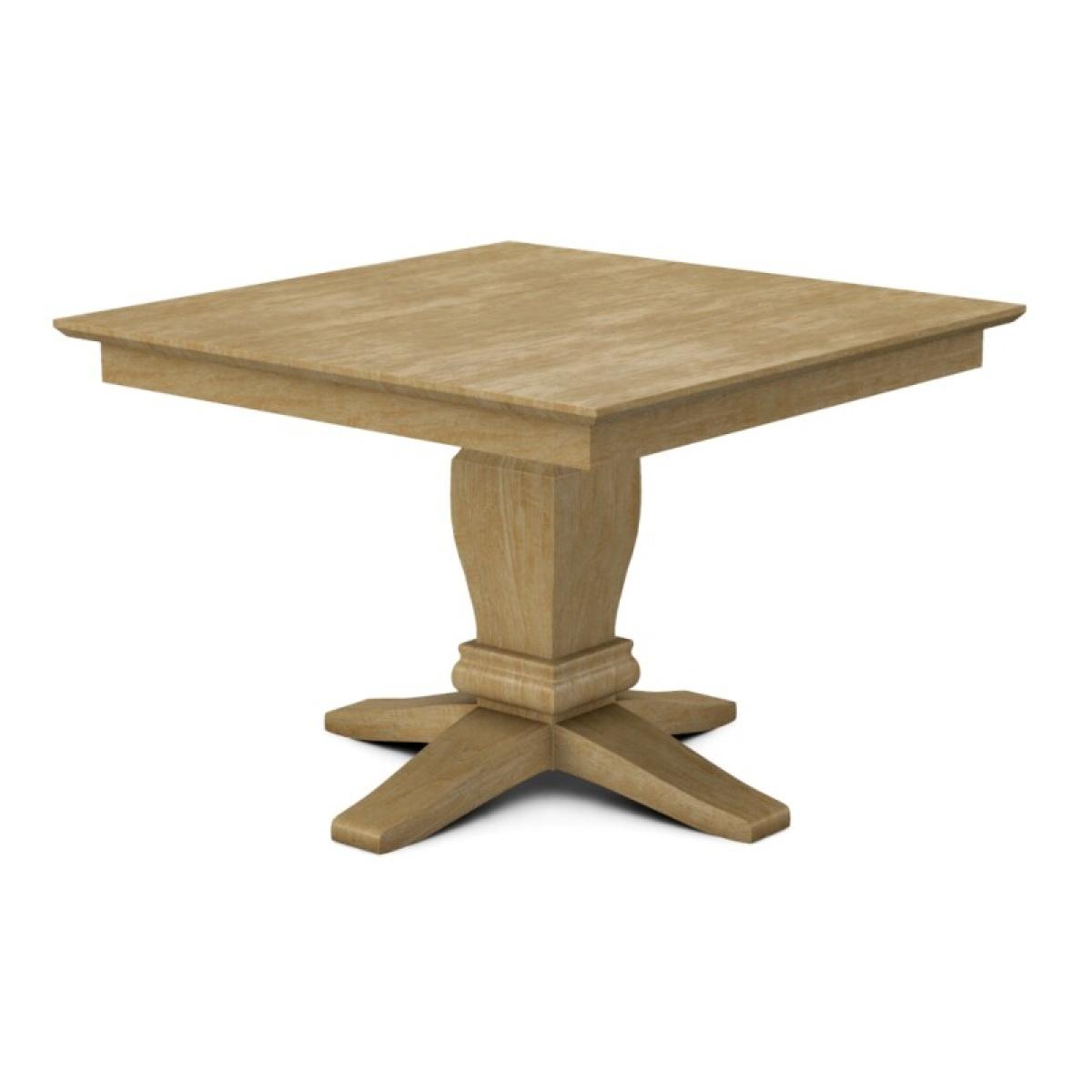 Build Your Own Pedestal Table w/42" Square Top w. Reverse Bevel Edge - Image 36