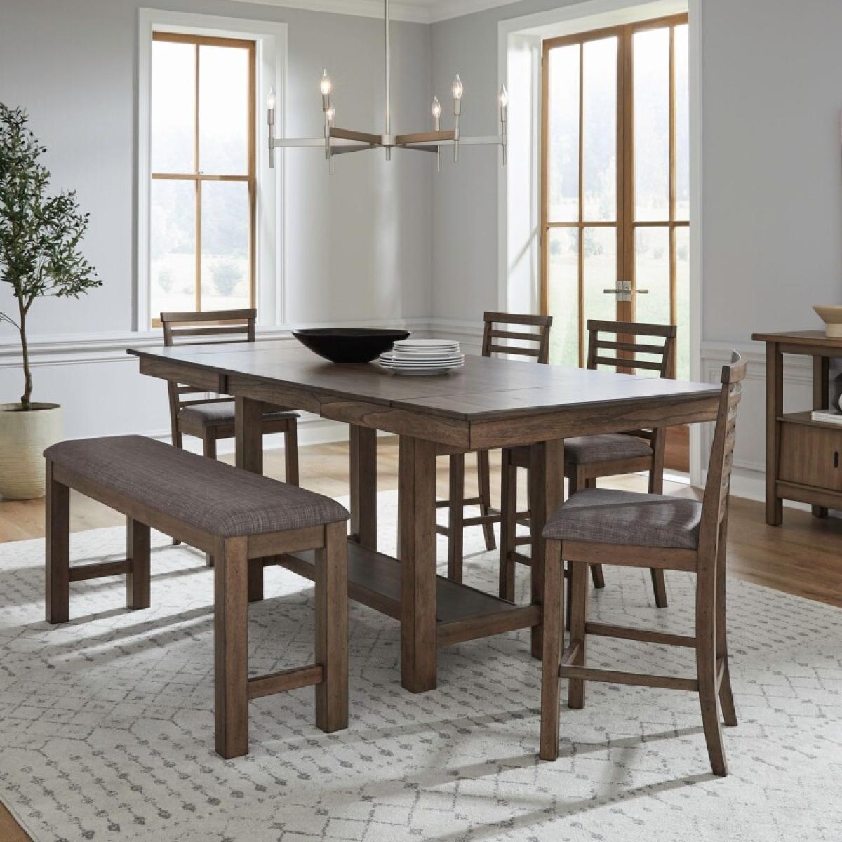 6 Piece Gathering Trestle Table - Image 2