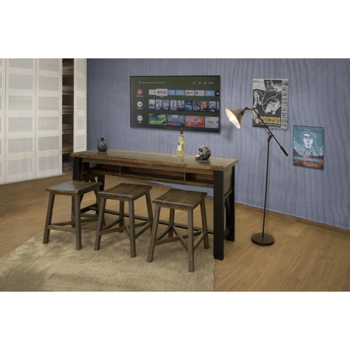 24" Wooden Stool - Loft Brown - Image 3