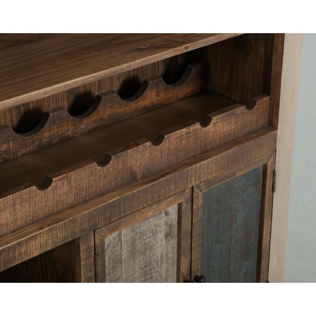 1 Drawer, 2 Door Bar - Antique - Image 7