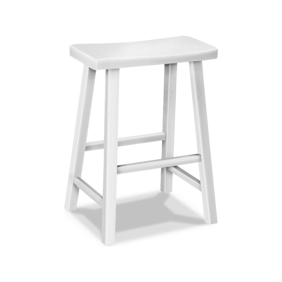 Hampton Collection Saddle Seat Pure White Stool - Image 2