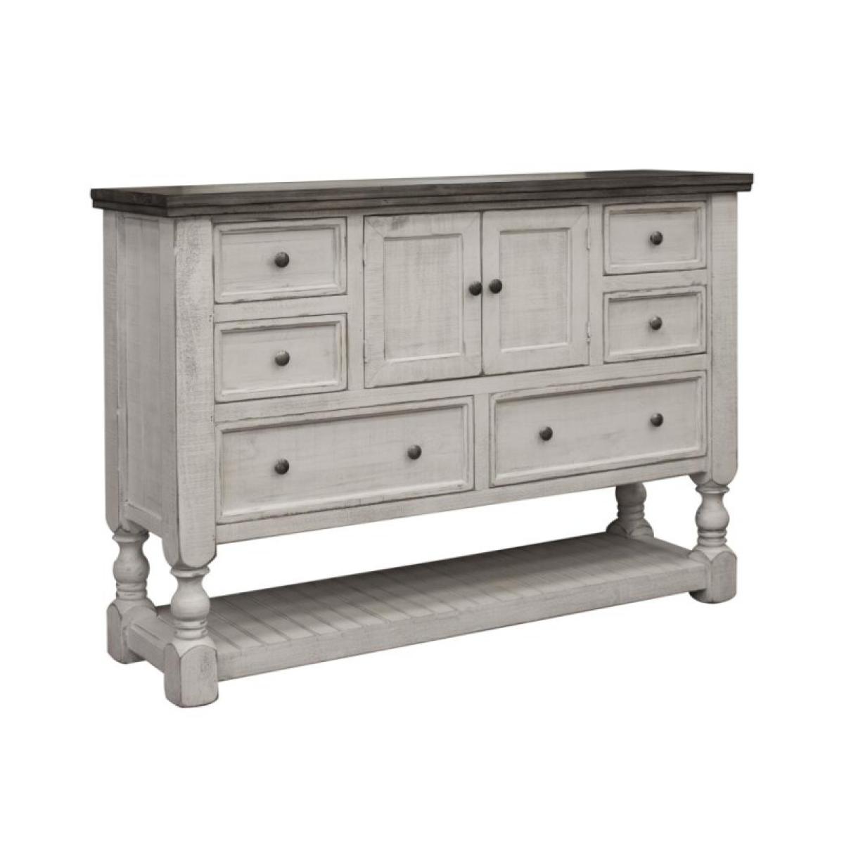 6 Drawer, 2 Door Dresser - Stone - Image 2