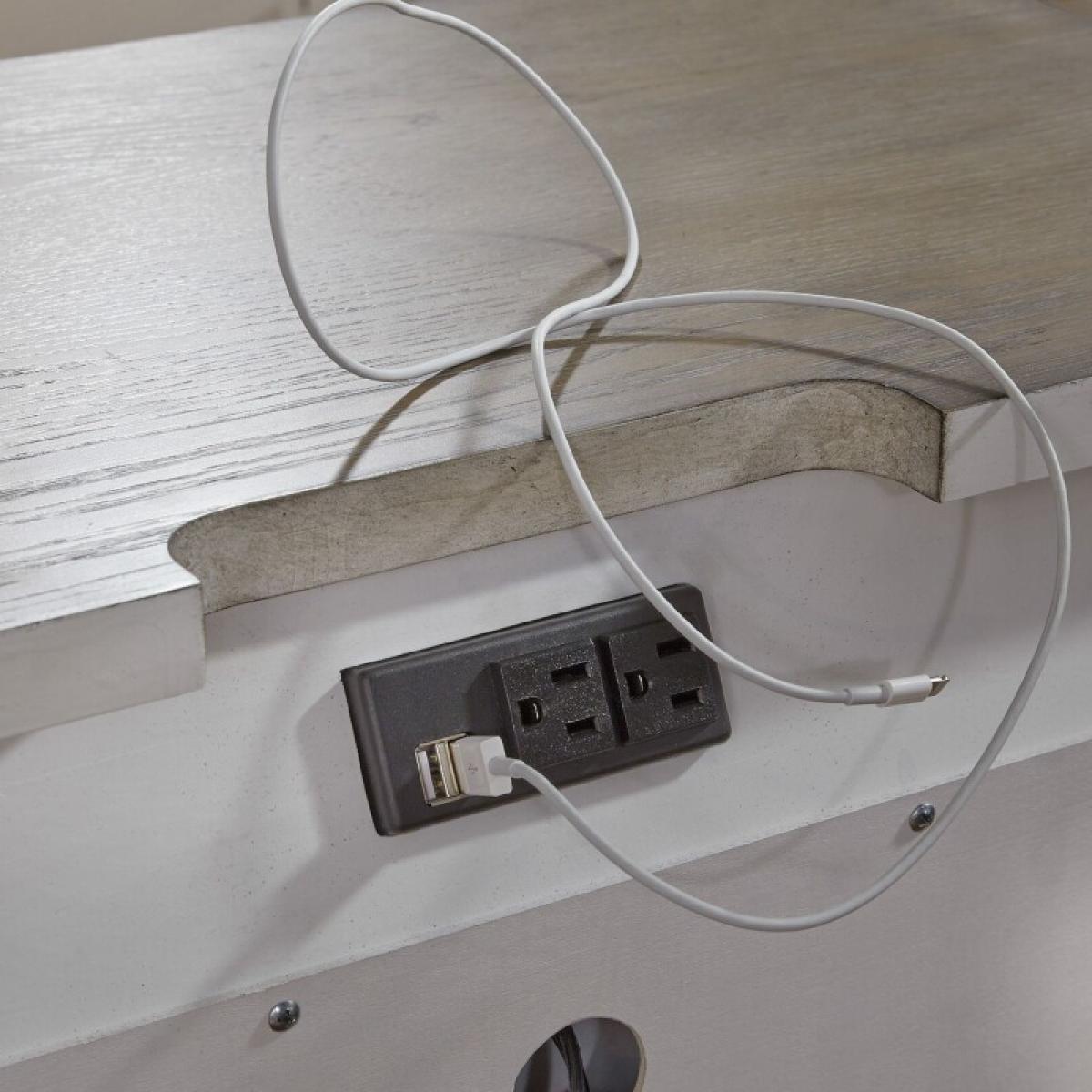 Abbey Park 2 Drawer Night Stand w/ Charging Station - Image 9