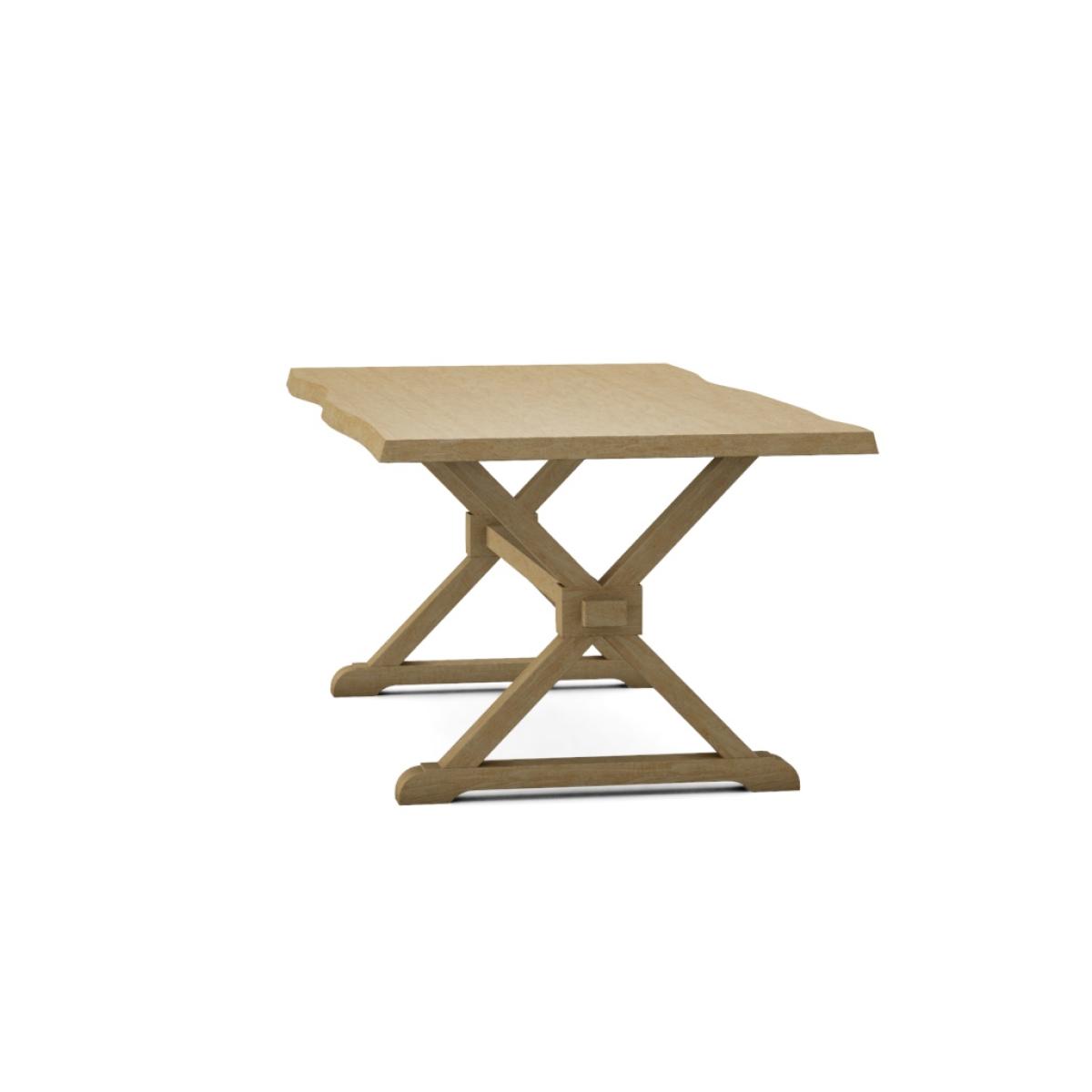 Farmhouse Live Edge Table Top w/ Farmhouse Trestle Base - T-4074A - Image 13