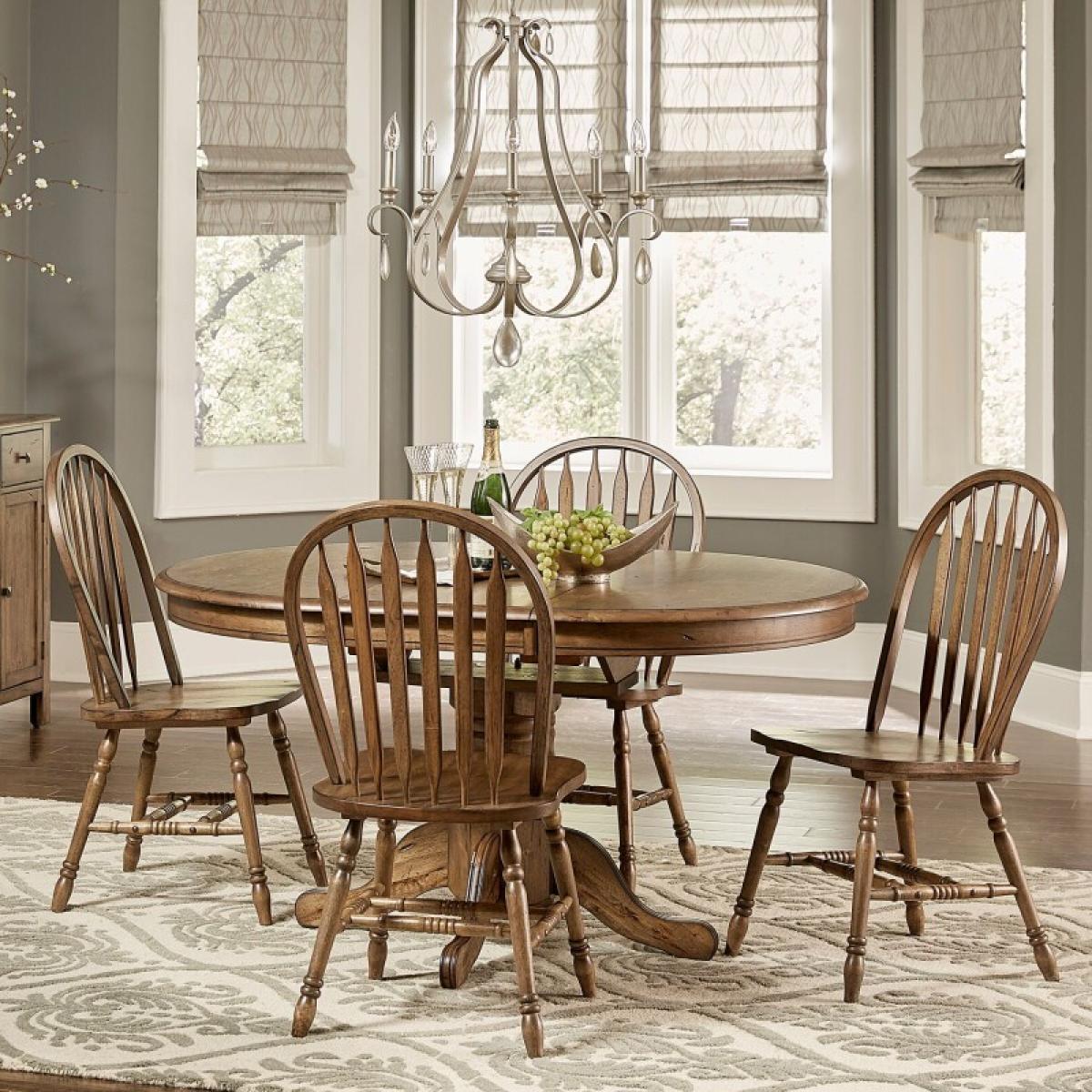 Carolina Crossing 5 Piece Pedestal Table Set - Image 2